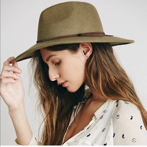 NWOT Free People Matador Hat Olive Green